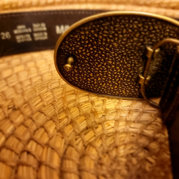 BELT SHACK Leather Belt, MEDIUM, Brown, - Picture 2 of 4